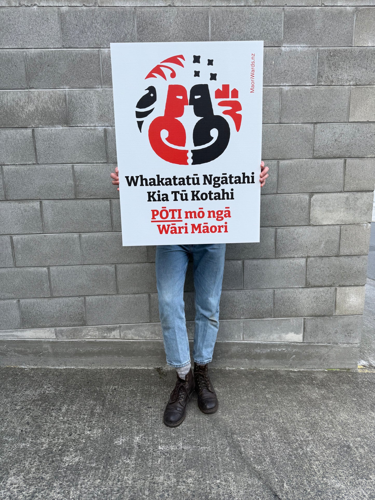 Māori Wards Placard Te Reo Māori: Medium (600 x 800mm)