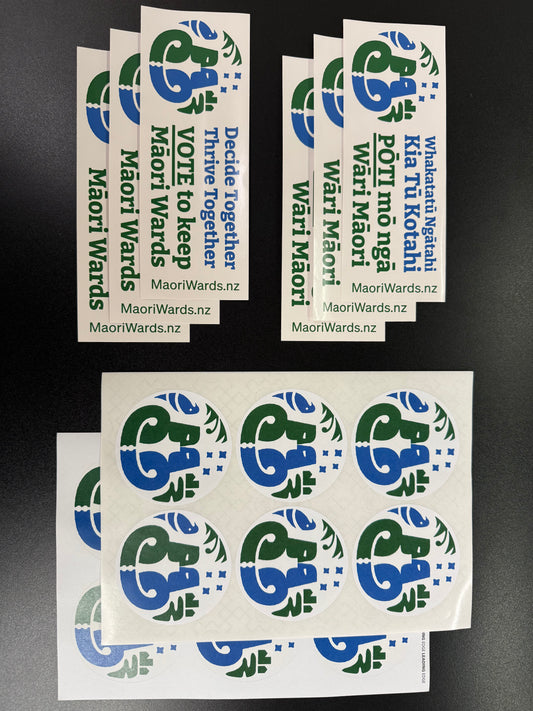 Māori Wards Sticker Pack - Te Reo Māori and English mix